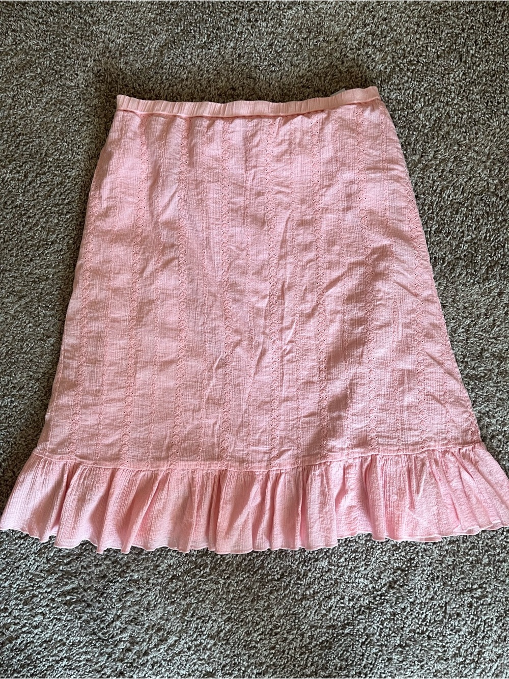 Pink Ruffle-Hem Women's Skirt